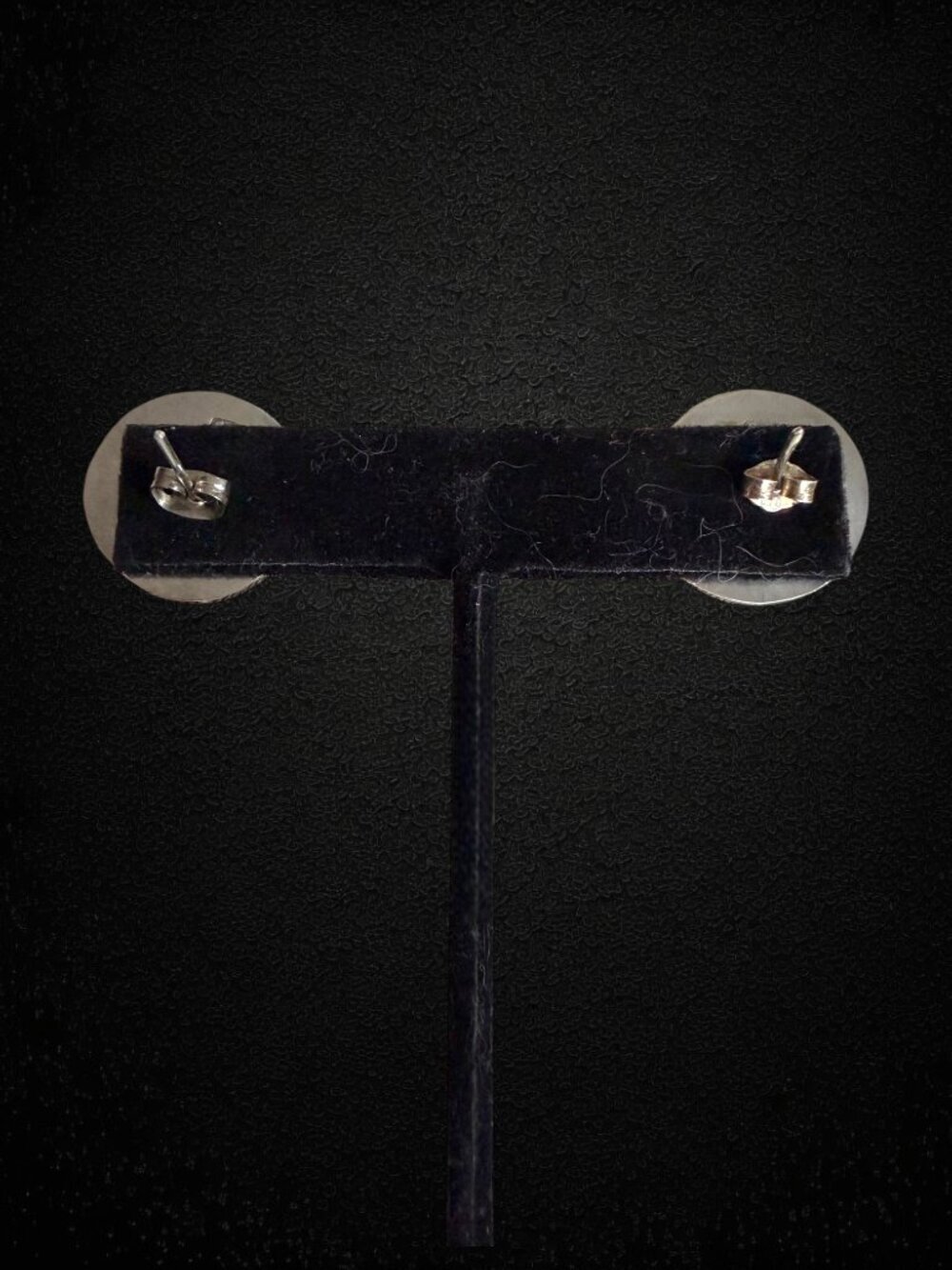 Sterling Silver 925 Yin Yang Stud Earrings Two Tone Artisan Modernist Post - Picture 5 of 7